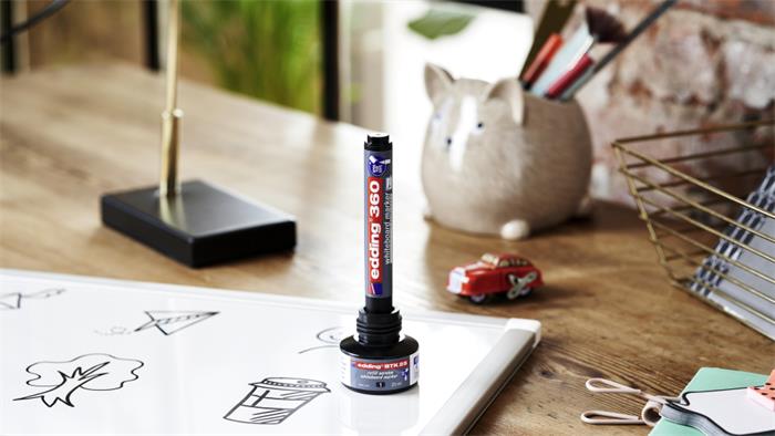 Tábla- és flipchart marker, 1,5-3 mm, kúpos, EDDING "360", piros