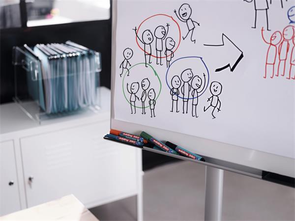 Flipchart marker, 1,5-3 mm, kúpos, EDDING "380", piros