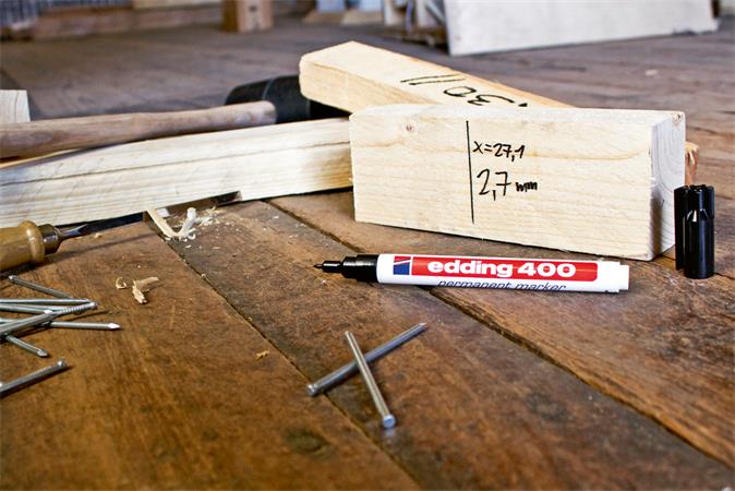 Alkoholos marker, 1 mm, EDDING "400", fekete