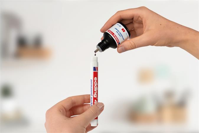 Alkoholos marker, 1 mm, EDDING "400", fekete