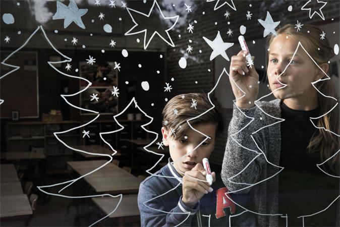 Krétamarker, 4-15 mm, vágott, EDDING "4090", fehér