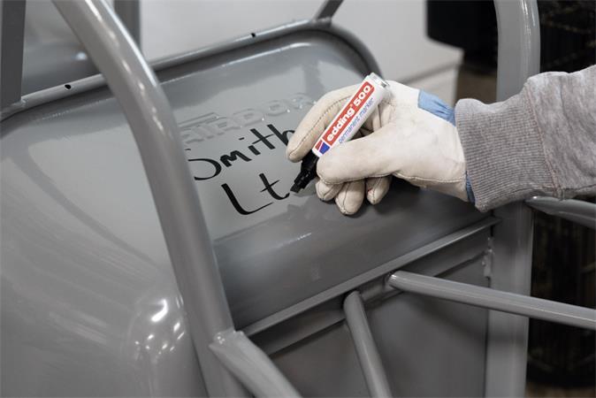 Alkoholos marker, 2-7 mm, vágott, EDDING "500", fekete