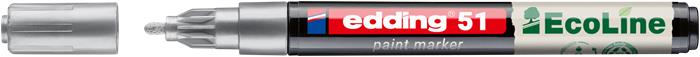 Lakkmarker, 1-2 mm, EDDING "51", ezüst