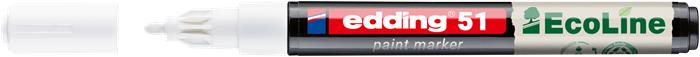 Lakkmarker, 1-2 mm, EDDING "51", fehér