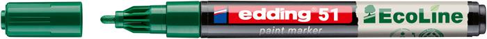 Lakkmarker, 1-2 mm, EDDING "51", zöld