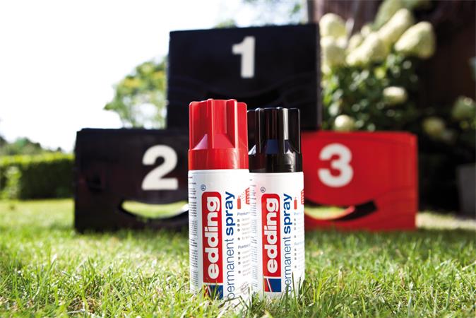 Akrilfesték spray, 200 ml, EDDING "5200", matt fekete