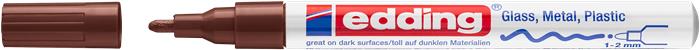 Lakkmarker, 1-2 mm, EDDING "751", barna