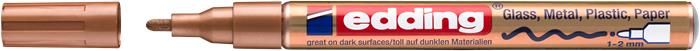 Lakkmarker, 1-2 mm, EDDING "751", vörösréz