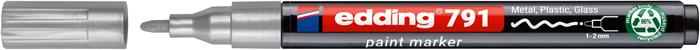 Lakkmarker, 1-2 mm, PCR, EDDING "791", ezüst
