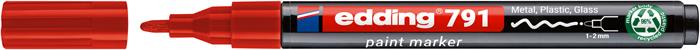Lakkmarker, 1-2 mm, PCR, EDDING "791 PCR", piros