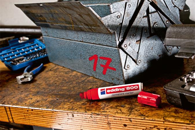 Alkoholos marker, 4-12 mm, vágott, EDDING "800", fekete