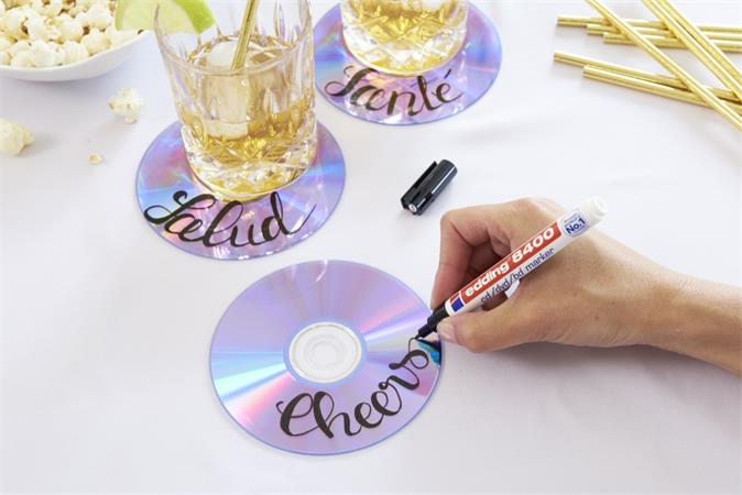 Alkoholos marker, CD/DVD, 0,5-1 mm, EDDING "8400", fekete