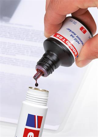 Alkoholos marker, 5-16 mm, vágott, EDDING "850", fekete