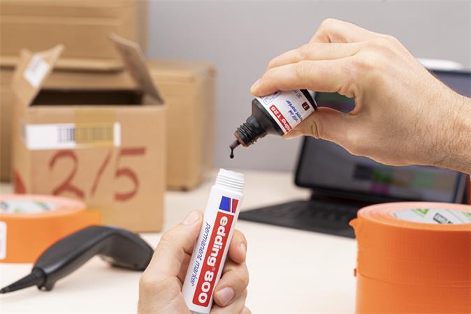 Utántöltő alkoholos markerhez, EDDING "T25", fekete