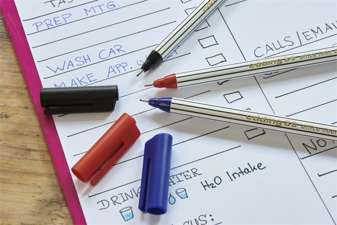 Tűfilc, 0,3 mm, EDDING "89 Office Liner", kék