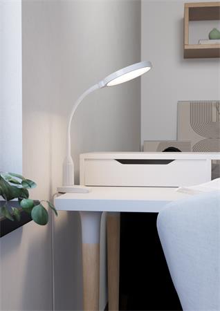 Asztali lámpa, CCT LED, felfogatható, CCT LED, 5 W, érintőkapcsoló, EGLO "Lauro", fehér