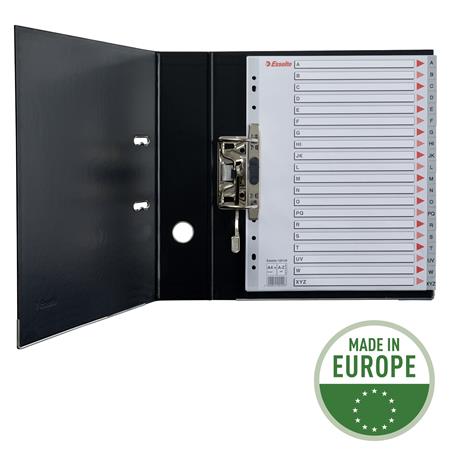 Regiszter, műanyag, A4 Maxi, A-Z, ESSELTE, szürke