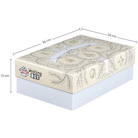 Ajándékdoboz, 24x36x12 cm, EXACOMPTA, esküvő