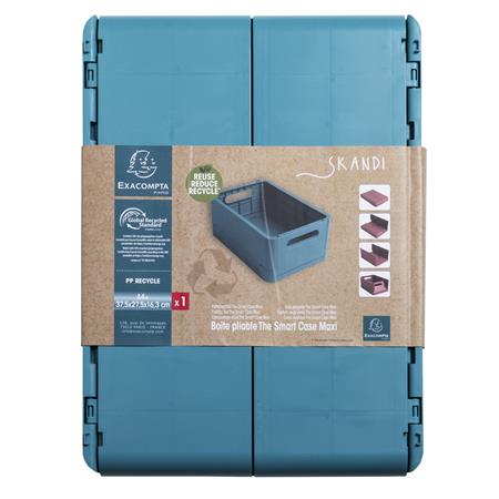 Tárolódoboz, A4+, összecsukható, EXACOMPTA "Skandi", nyugodt kék