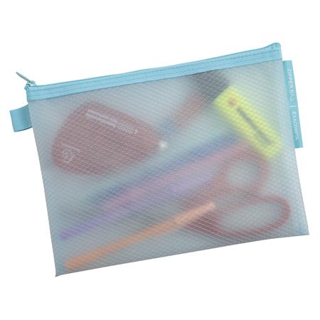 Rendszerező tasak, cipzáras, hálós, A5, EXACOMPTA "Chromaline Pastel", vegyes színek