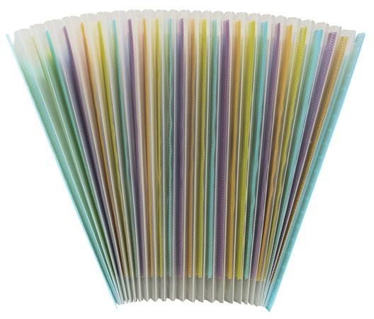 Harmonika irattartó, A4, PP, 24 rekeszes, EXACOMPTA "Pop`NCo", ciánkék