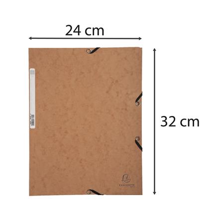 Gumis mappa, prespán, A4, EXACOMPTA, barna