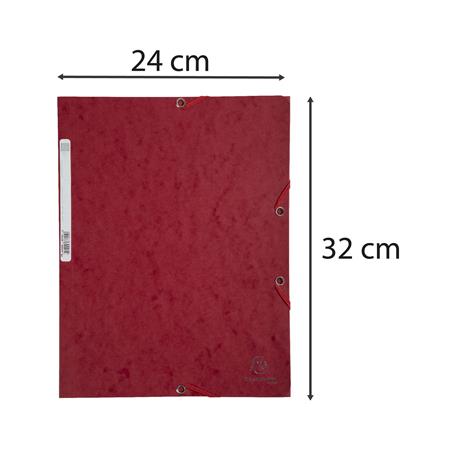 Gumis mappa, prespán, A4, EXACOMPTA, cseresznye