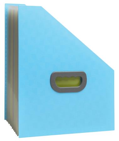 Harmonika iratpapucs, 265x325 mm, PP, 12 rekeszes, EXACOMPTA "Pop`NCo", ciánkék