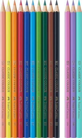 Színes ceruza készlet, hatszögletű, FABER-CASTELL"Unikornis" 10+3 különböző szín
