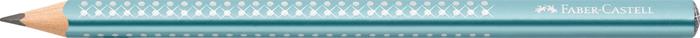 Grafitceruza, B, háromszögletű, FABER-CASTELL "Sparkle Jumbo",  metál óceánkék