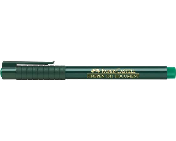 Tűfilc, 0,4 mm, FABER-CASTELL "Finepen 1511", zöld
