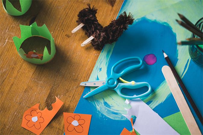 Olló, gyakorló, óvodai, FISKARS, türkiz