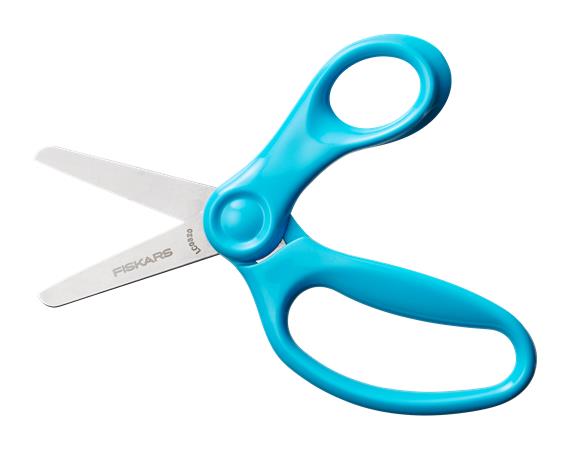 Olló, óvodai, 13 cm, FISKARS, türkizkék