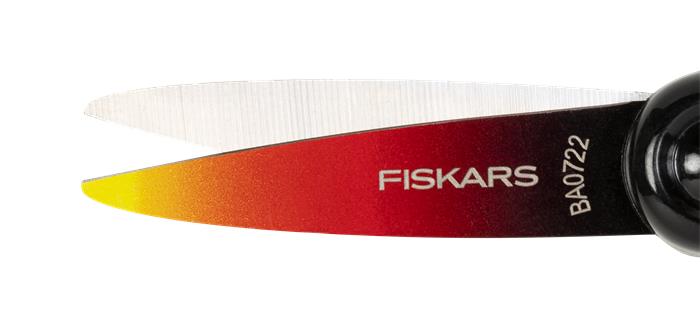 Olló, iskolai, 15 cm, FISKARS, ombré piros