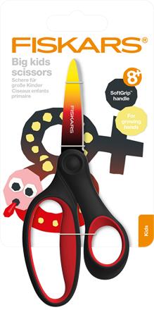 Olló, iskolai, 15 cm, FISKARS, ombré piros