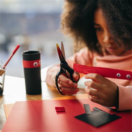 Olló, iskolai, 15 cm, FISKARS, ombré piros