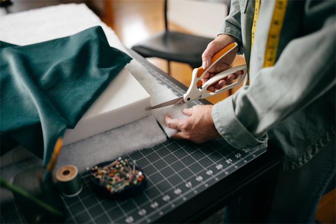 Varróolló, 26 cm, FISKARS "EasyAction™", narancssárga