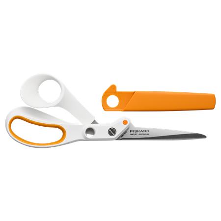 Varróolló, 21 cm, FISKARS "Amplify", fehér