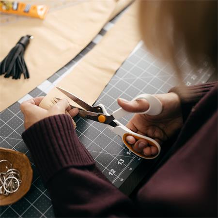 Varróolló, 21 cm, FISKARS "Amplify", fehér