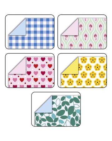 Origami papír, 15x15 cm, 80 g, 50 lap, FOLIA "Sweet", 5 különböző minta