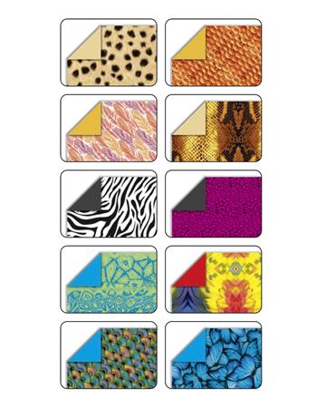 Origami papír, 15x15 cm, 80 g, 50 lap, FOLIA "Wildlife", 10 különböző minta