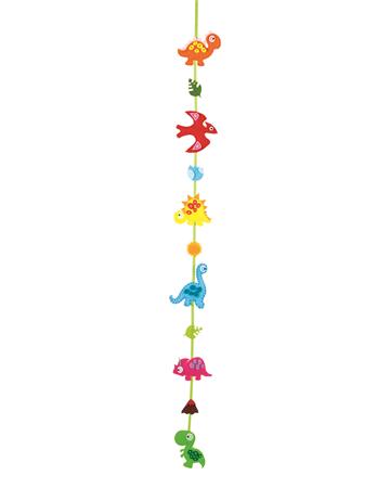 Kreatív mini filc varrókészlet, girland, FOLIA, dinoszaurusz