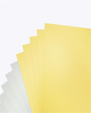 Dekorkarton tömb, A4, 300 g, 10 lap, FOLIA, arany-ezüst