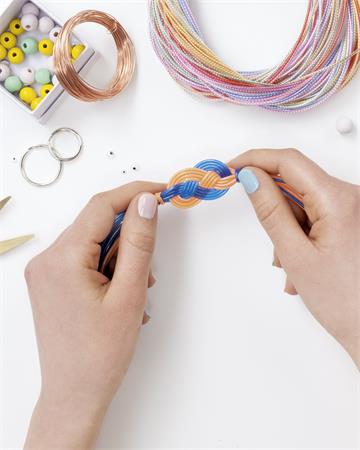 Kreatív fonal, 100 cm, 100 db, FOLIA, „Basic Mix”, vegyes színek