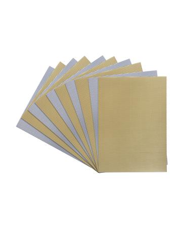 Hullámkarton, 25x35 cm, 10 lap, FOLIA, arany és ezüst vegyes színek