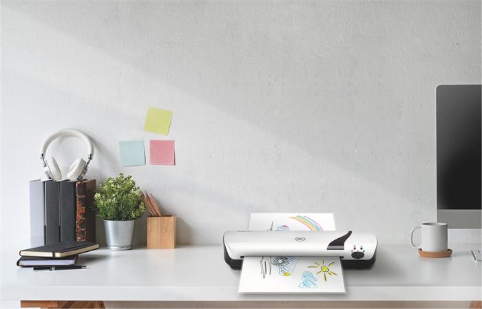 Laminálógép, A4, 75-125 mikron, GBC "Inspire+" fehér