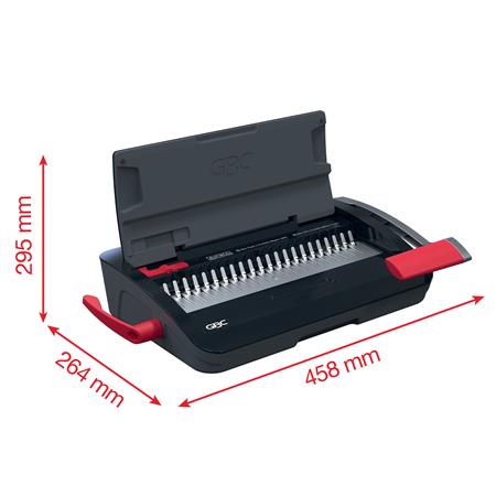 Spirálozógép, műanyag spirálkötéshez, manuális, 165 lap, GBC "CombBind CB12"
