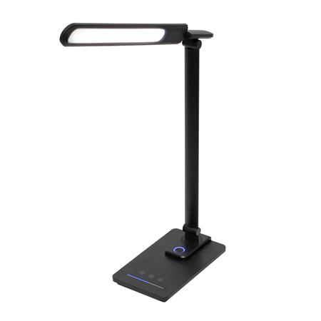 Asztali lámpa, LED, szabályozható, fém, éjjeli fény, HOME, fekete