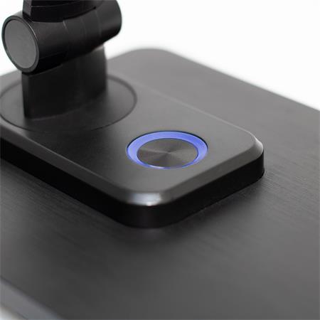 Asztali lámpa, LED, szabályozható, fém, éjjeli fény, HOME, fekete