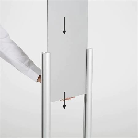 Előadói pulpitus, üveg fedlap, előlappal, 111 cm